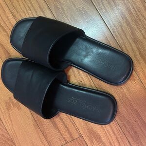 Black Leather sandals size 6.5 NWOT